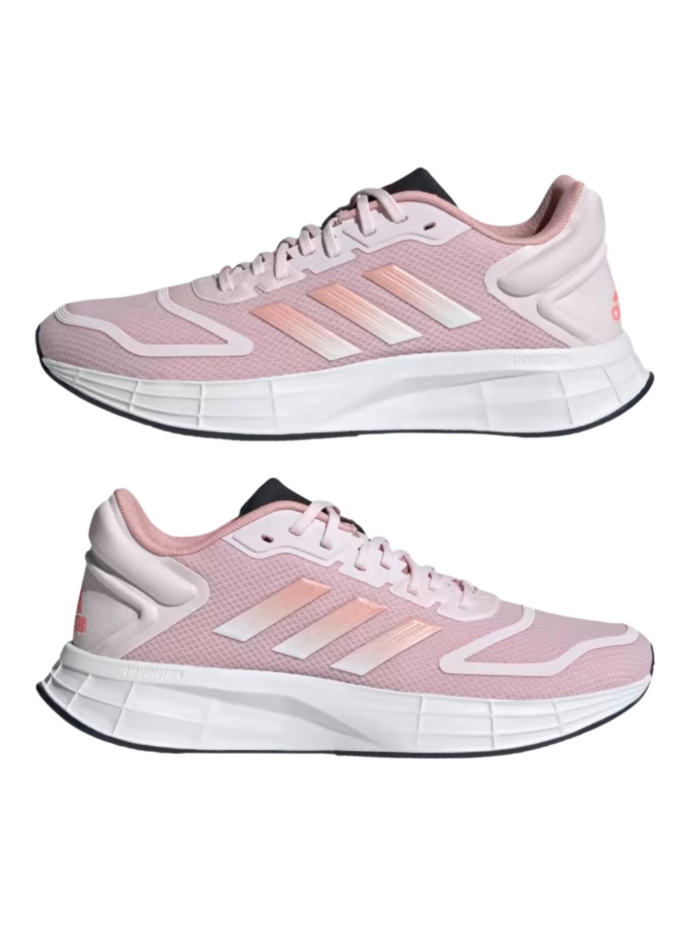 adidas Women's Durango 10 Pink Mesh Running Shoes with Gradient Stripe, W7